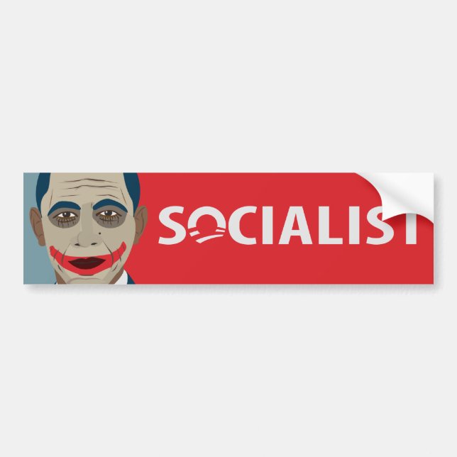 Anti-Obama Jokern Socialist Bildekal (Framsidan)