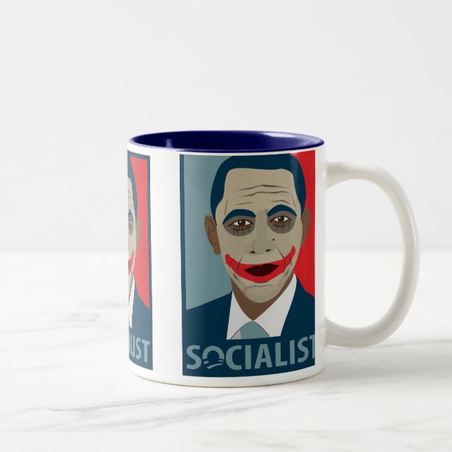 Anti-Obama Jokersocialist Två-Tonad Mugg (Höger)