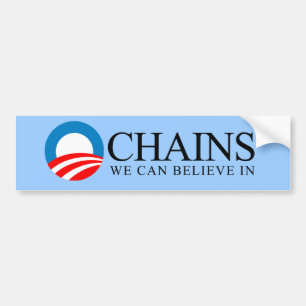 Anti-Obama - kedjar oss kan tro in Bildekal