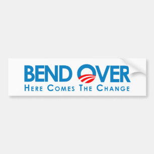 Anti-Obama - krökning över för ändring Bildekal