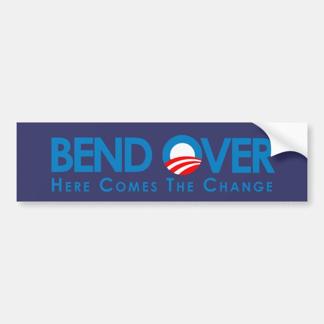 Anti-Obama - krökning över för ändring Bildekal (Framsidan)