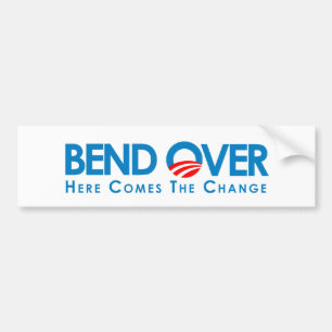 Anti-Obama - krökning över för ändring Bildekal