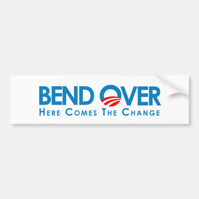 Anti-Obama - krökning över för ändring Bildekal (Framsidan)