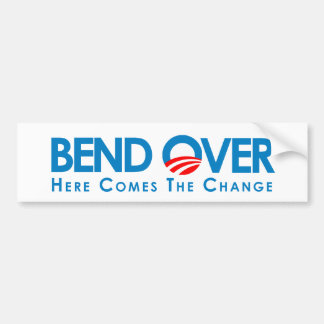 Anti-Obama - krökning över för ändring Bildekal