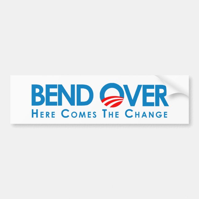 Anti-Obama - krökning över för ändring Bildekal (Framsidan)