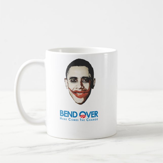 Anti-Obama - krökning över för ändring Kaffemugg (Vänster)