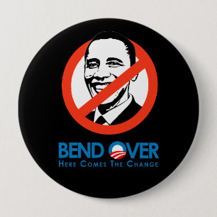 Anti-Obama - krökning över för ändring Knapp