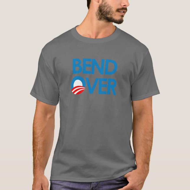 Anti-Obama - krökning över T-shirt (Framsida)