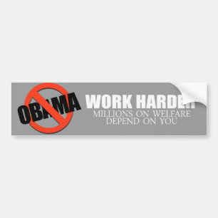 Anti-Obama - mer hård arbete därför att miljone Bildekal