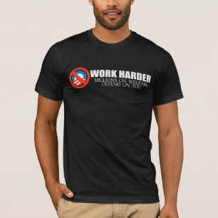 Anti-Obama - mer hård arbete därför att miljone T-shirt