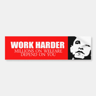Anti-Obama - mer hård arbete därför att miljoner Bildekal