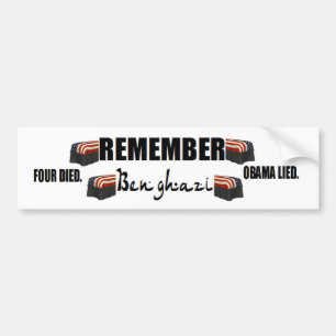 anti obama: Minns Benghazi. matrisa fyra Bildekal