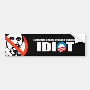 Anti-Obama - någonstans i Kenya är en by missien Bildekal