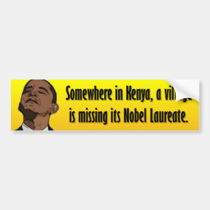 Anti Obama - någonstans i Kenya Bildekal