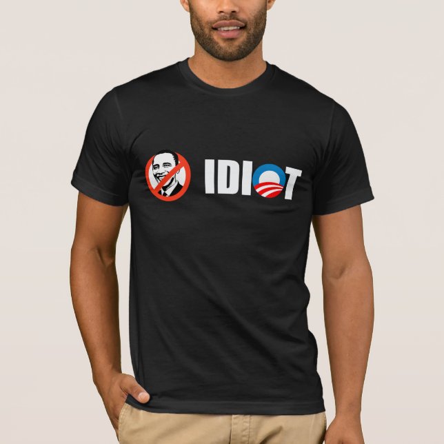 Anti-Obama - Obama är en idiot Tröja (Framsida)