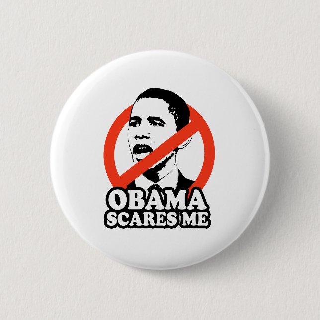 ANTI-OBAMA/OBAMA SKRÄMMER MIG KNAPP (Framsida)