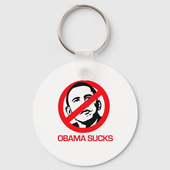 Anti-Obama - Obama Sucks Nyckelring (Framsida)