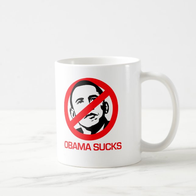 Anti-Obama - Obama suger Kaffemugg (Höger)