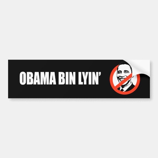 Anti-Obama - obama tunnalyin Bildekal (Framsidan)