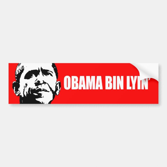 Anti-Obama - obama tunnalyin Bildekal (Framsidan)