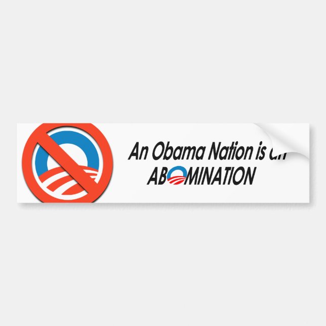 Anti-Obama - Obamanation 2 Bildekal (Framsidan)