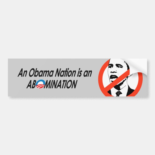 Anti-Obama - Obamanation 2 Bildekal (Framsidan)