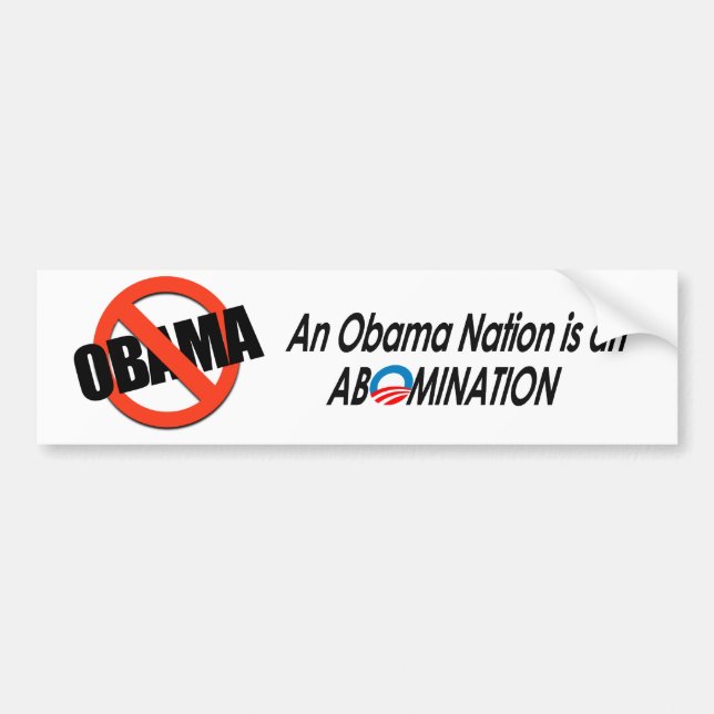 Anti-Obama - Obamanation 2 Bildekal (Framsidan)