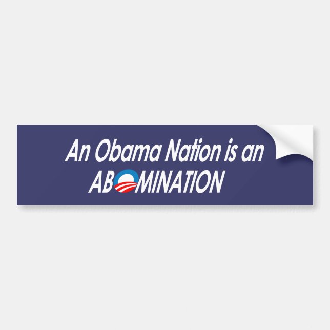 Anti-Obama - Obamanation Bildekal (Framsidan)