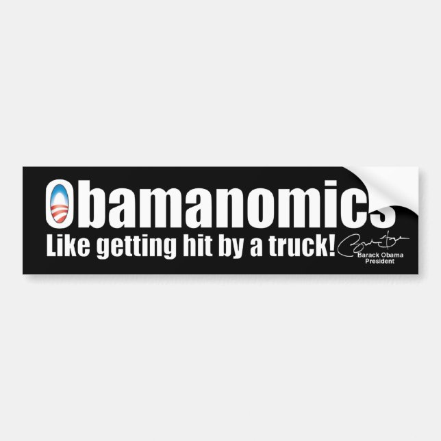 Anti Obama Obamanomics ekonomi Bildekal (Framsidan)