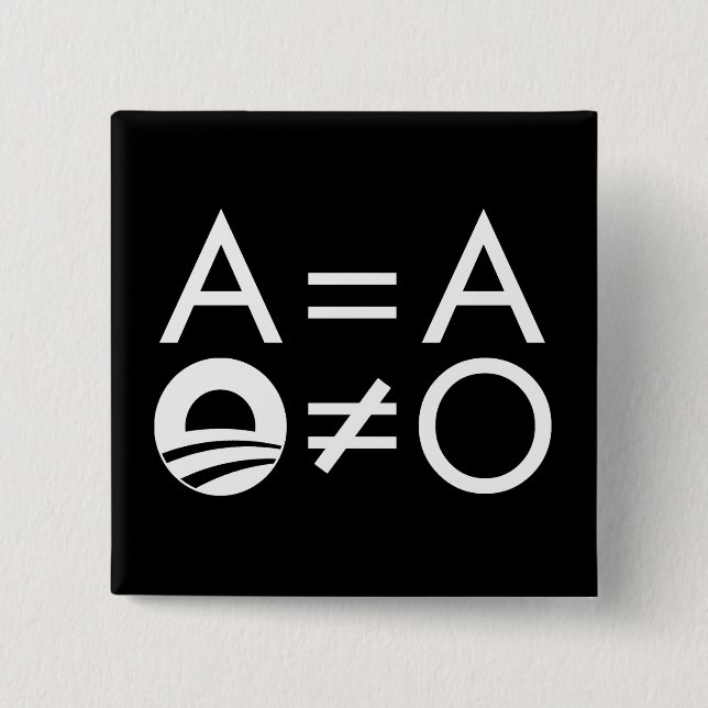 Anti-Obama Objectivist knäppas Knapp (Framsida)