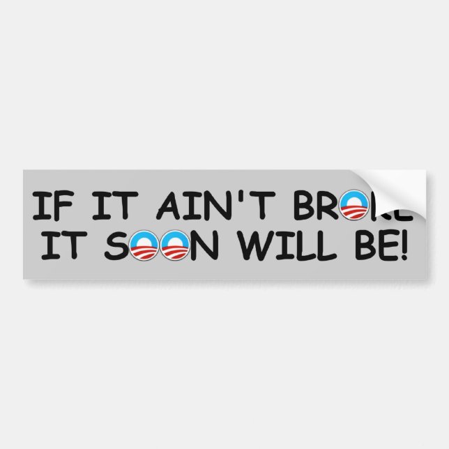 Anti Obama, om det inte är fattigt Bildekal (Framsidan)