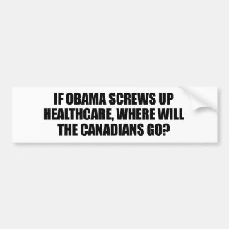 Anti-Obama - om Obama skruvar upp sjukvård Bildekal