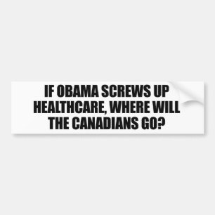 Anti-Obama - om Obama skruvar upp sjukvård Bildekal