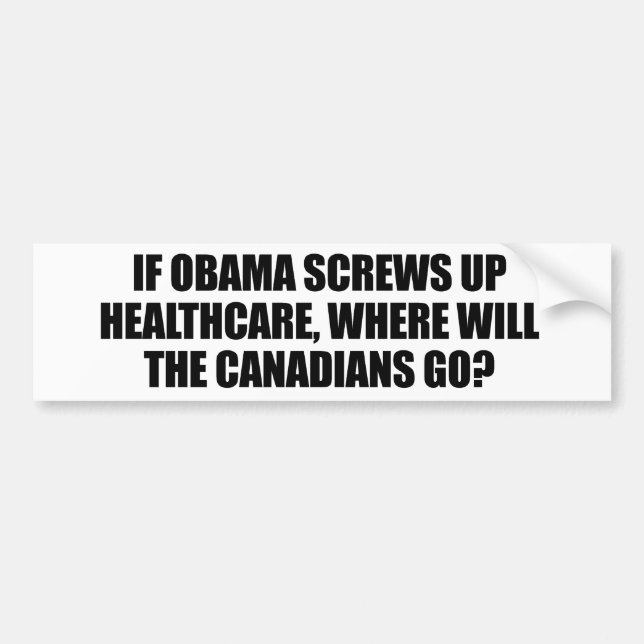 Anti-Obama - om Obama skruvar upp sjukvård Bildekal (Framsidan)
