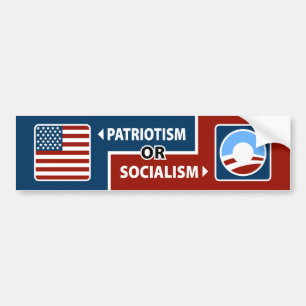 Anti-Obama patriotism- eller Socialismbildekal Bildekal
