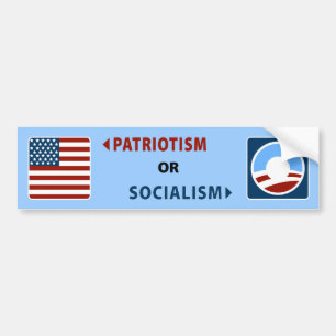 Anti-Obama patriotism- eller Socialismbildekal Bildekal
