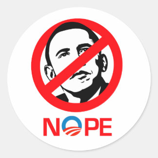 Anti-Obama-påve Runt Klistermärke
