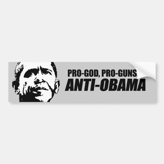 Anti-Obama - PRO-GOD PRO-GUNS ANTI-OBAMA Bildekal (Framsidan)