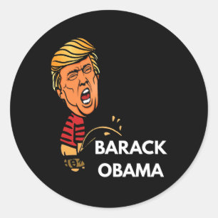 Anti Obama Pro Trump Konservativ Patriot Politisk Runt Klistermärke