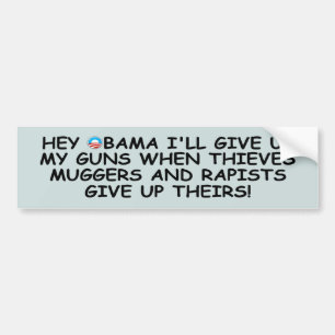 Anti Obama pro vapen ingen mer Obama Bildekal