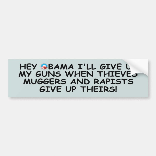 Anti Obama pro vapen ingen mer Obama Bildekal (Framsidan)