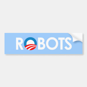 Anti-Obama - robotvit Bildekal