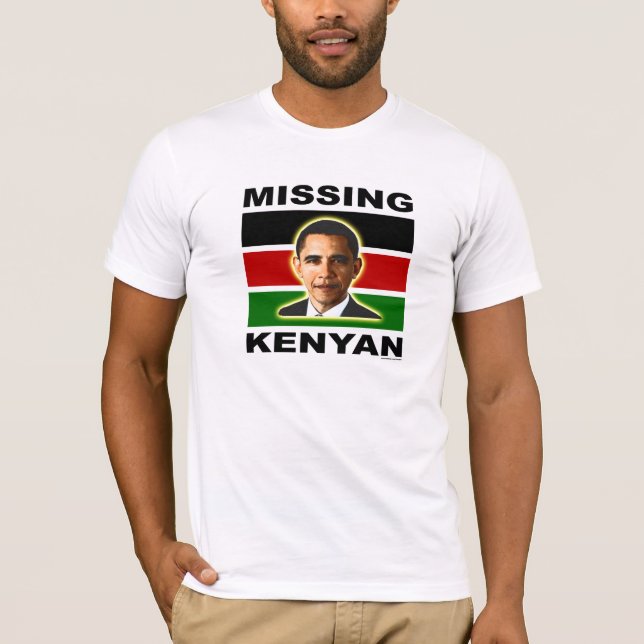 anti Obama "Saksing Kenyan" T-shirt (Framsida)