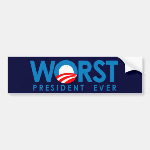 Anti-Obama - Sämsta presidenten någonsin Bildekal