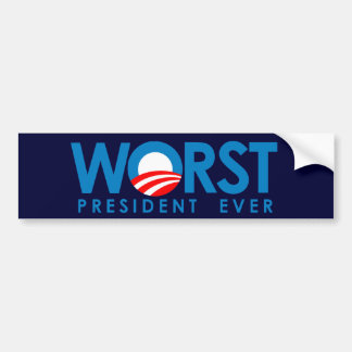 Anti-Obama - Sämsta presidenten någonsin Bildekal