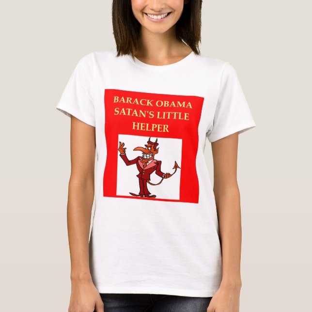 anti obama skämt tee shirt (Framsida)