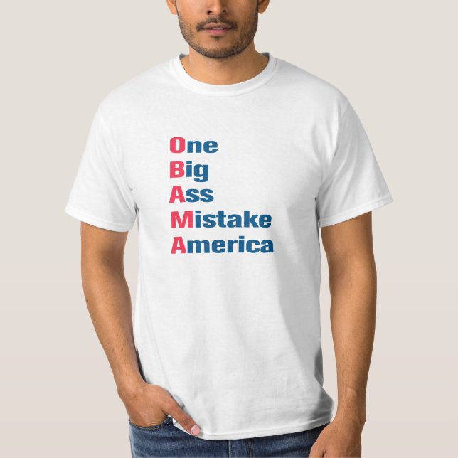 Anti Obama skjorta T Shirt (Framsida)