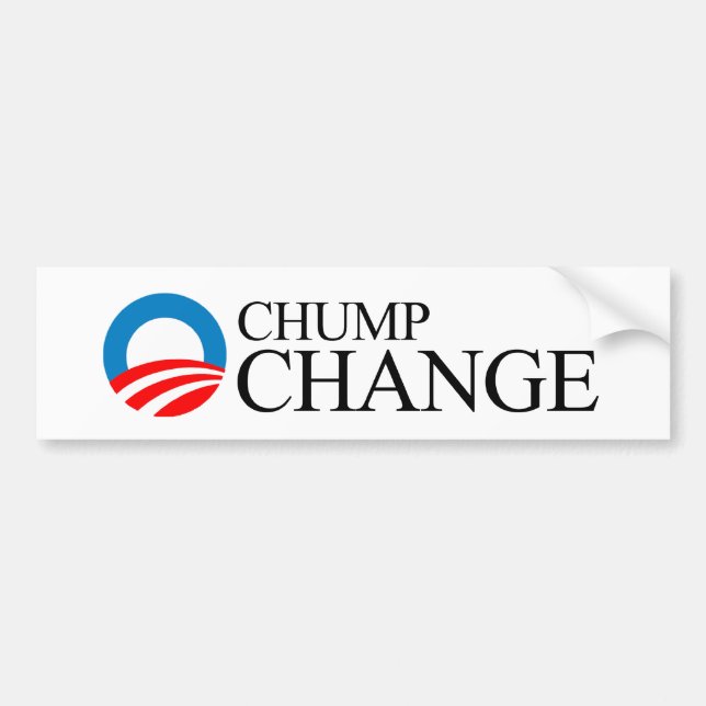Anti-Obama - Småpengar svart Bildekal (Framsidan)
