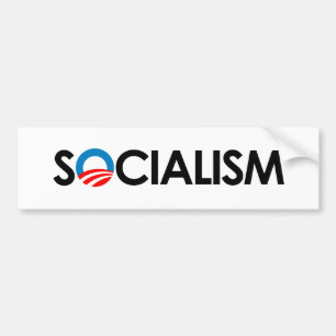 Anti-Obama - Socialismsvart Bildekal