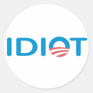Anti Obama Sticker Runt Klistermärke
